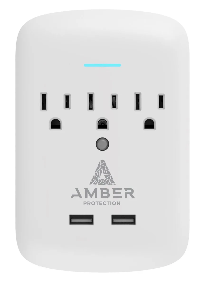 Amber Protection Amber Protection 3-OUTLET-SURGE 1225J 3-outlet surge protector white 2024 — product photo