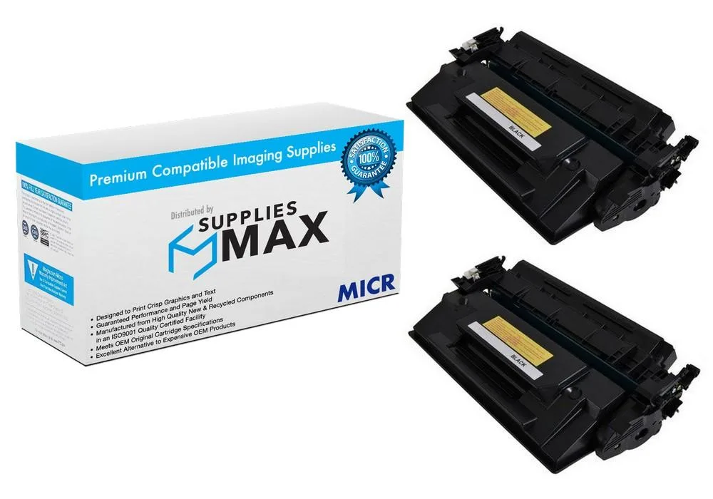 SuppliesMax SuppliesMax TRS02-W1480X-001_2PK MICR toner cartridge 2-pack 9500 pages — product photo