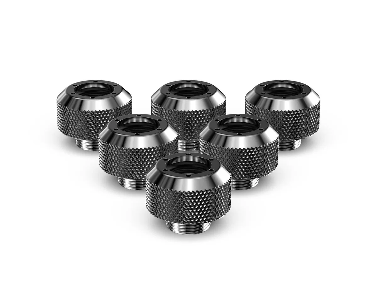 PrimoChill PrimoChill Rigid RevolverSX Fitting Dark Nickel 6 Pack — product photo