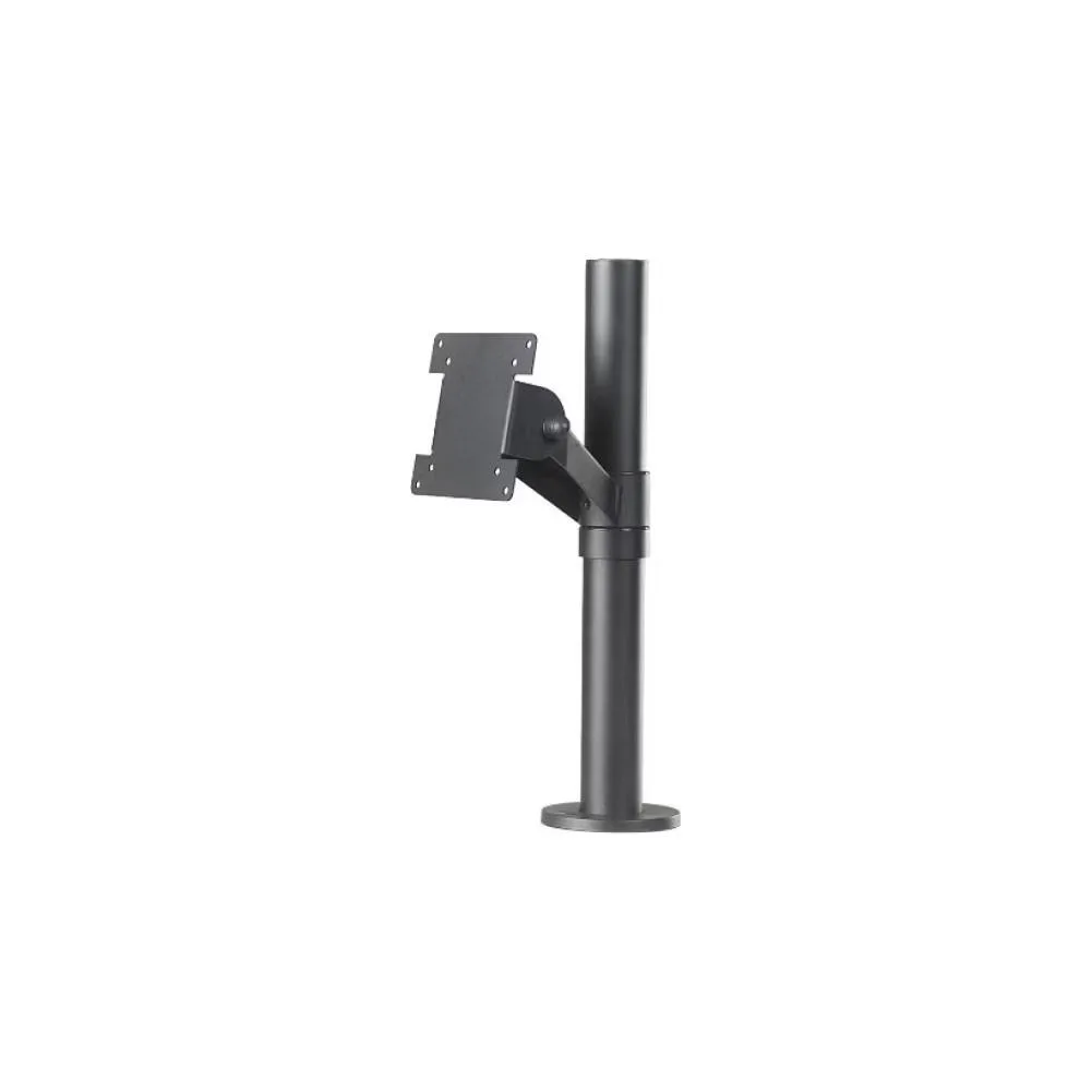 Black angled VESA 75/100 mount on 400 mm pole