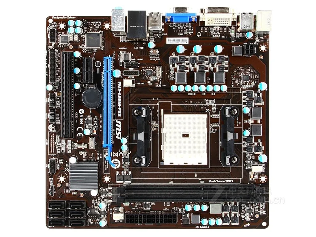MSI MSI FM2-A55M-P33 Socket FM2 AMD A55 motherboard 16GB DDR3 — product photo