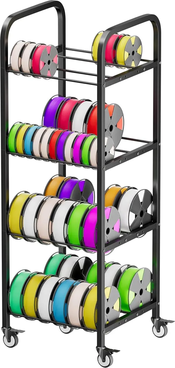 BFKK BFKK 4-Tier Filament Storage Rack 48 Spools Wheels 3d printers accessory — product photo
