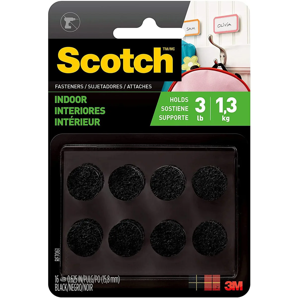 Scotch Scotch Indoor Fastener Dots 5/8 in Black — product photo