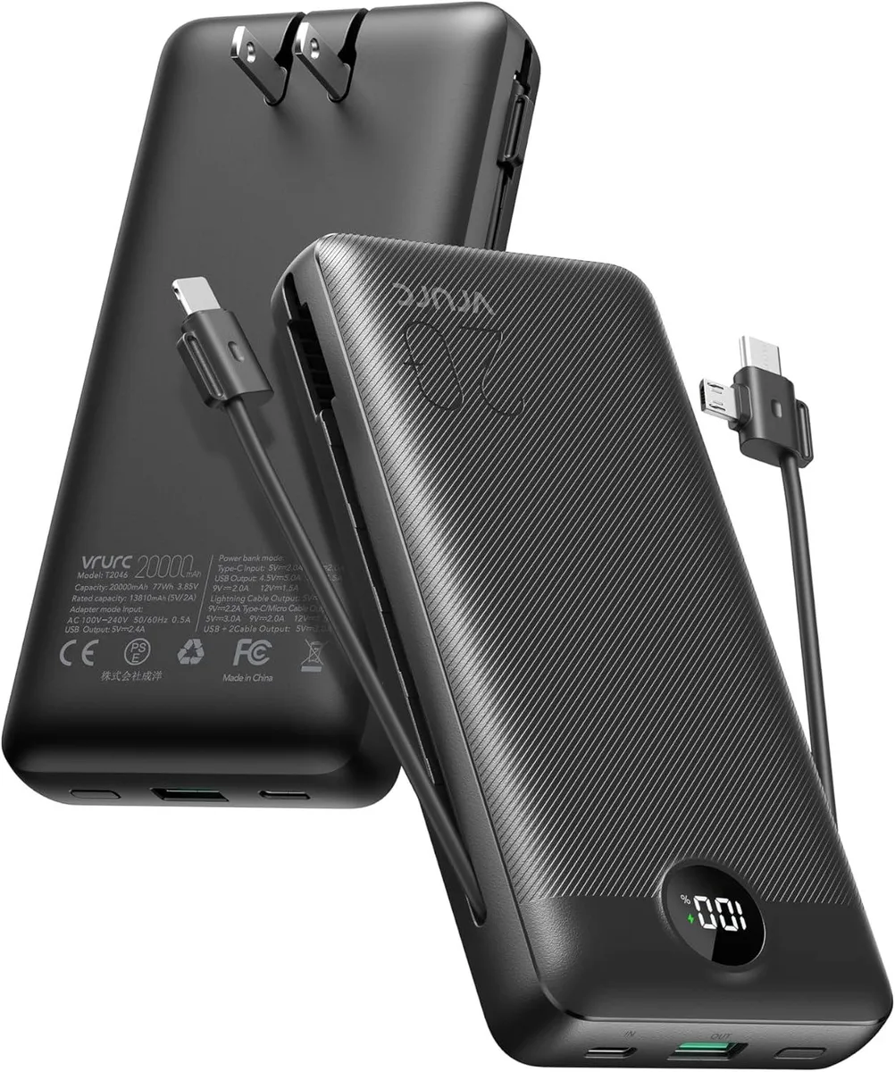 WOOJONG WOOJONG 20000mAh power bank Black — product photo