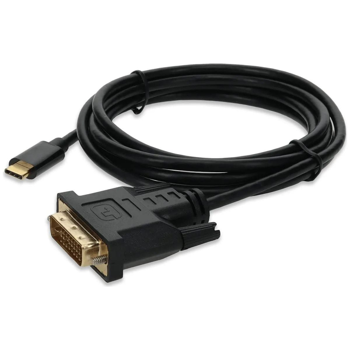 AddOn AddOn USBC2DVIDMM6F-AO 6ft USB to DVI-D male/male black adapter cable — product photo