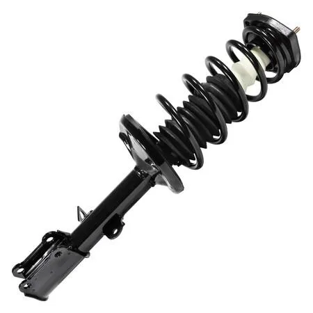 Unity 15051 rear left complete strut assembly, silver metal coil spring and housing