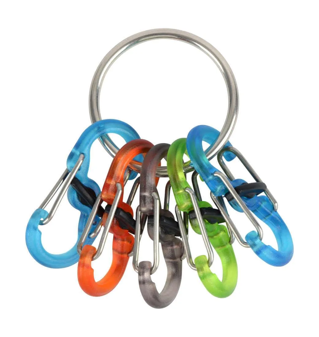  Viator Gear Key Ring Locker Stainless Steel 5 S-Biners Black — product photo