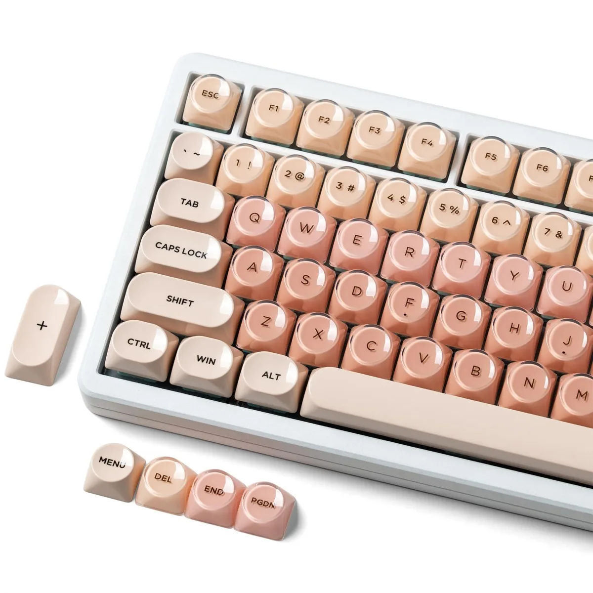 Womier Womier PBT Jelly Keycaps Flesh Pink MOA 128-Key — product photo