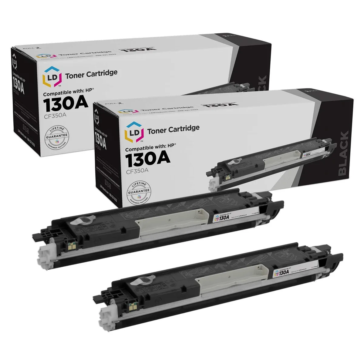 LD Products LD Products 130A CF350A Black Toner Cartridge 2-Pack 1300 Pages — product photo