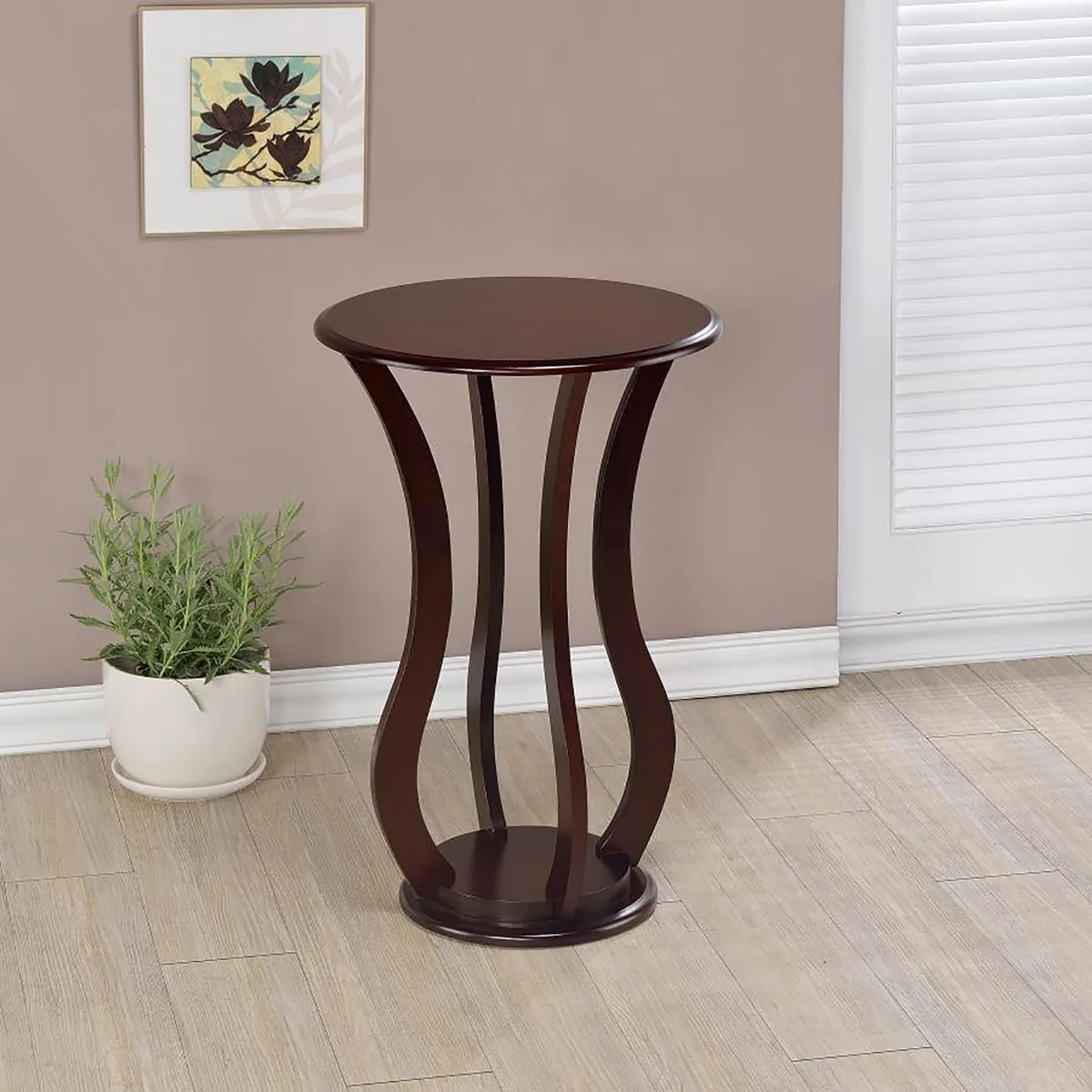 tuphen tuphen Cherry Round Accent Table Faux Marble Top — product photo