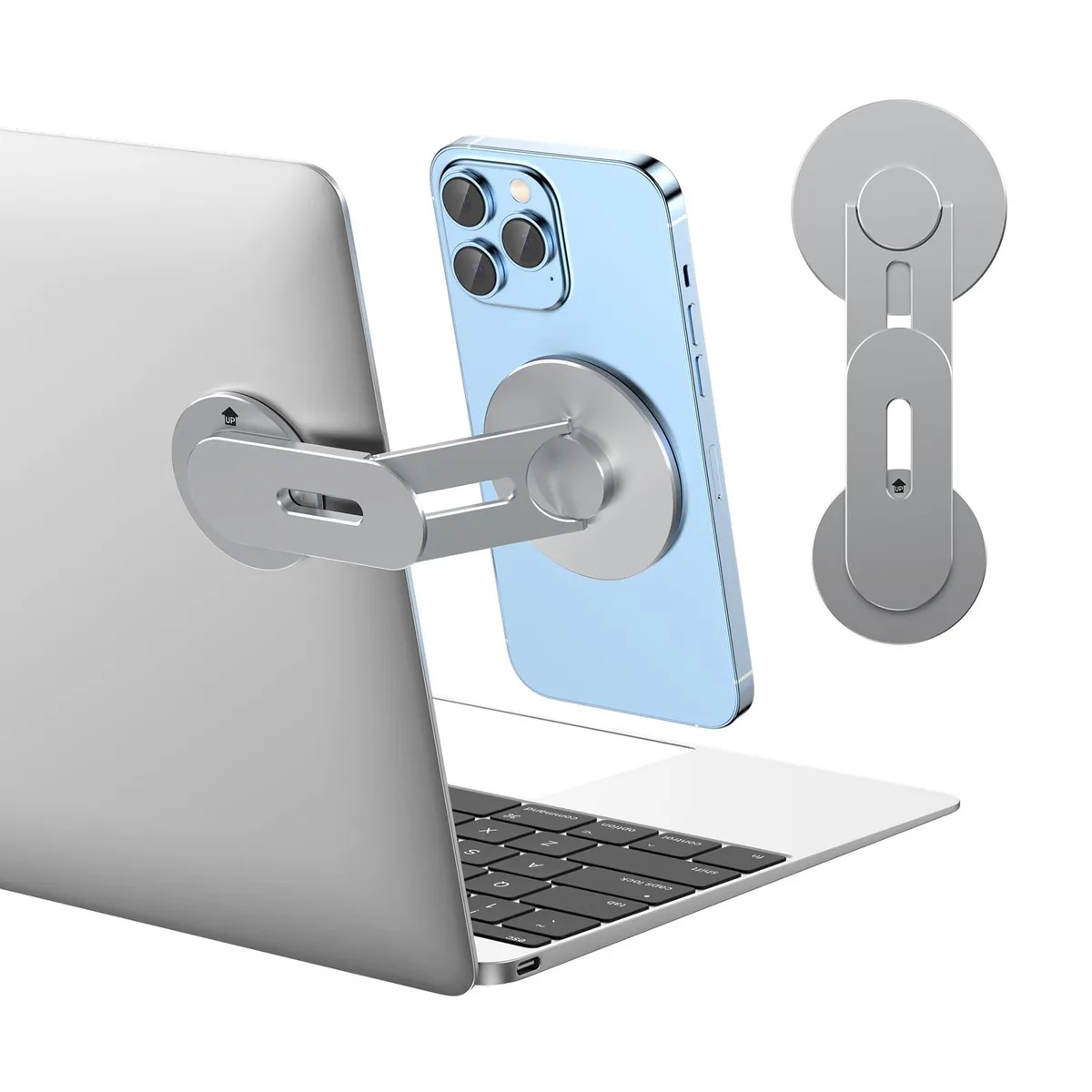No Sew No Sew Magnetic Phone Mount 180° Gray — product photo