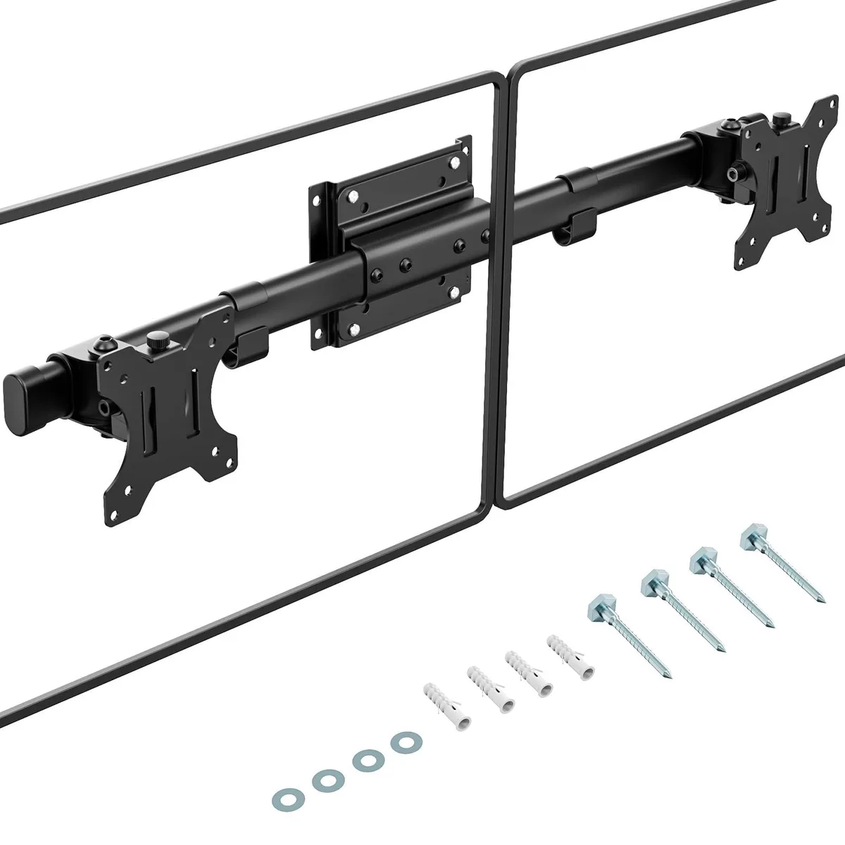 PUTORSEN PUTORSEN Dual Monitor Wall Mount Horizontal Assembly up to 27 inches 10kg VESA 75x75 100x100mm — product photo
