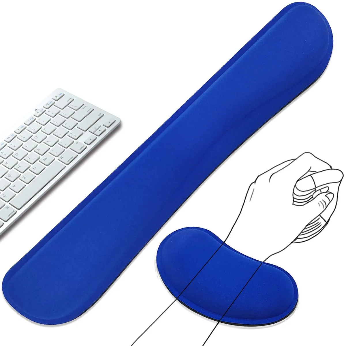 Kaetyu wrist rest-001 Keyboard &amp; Mouse Wrist Rest Set Black — product photo