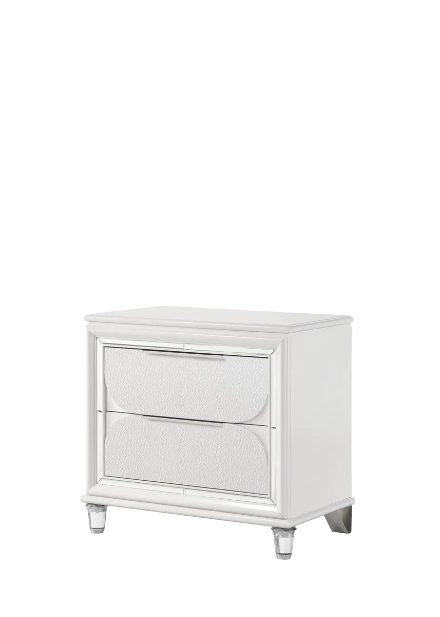 tuphen tuphen bedroom set nightstand pearl white finish 22 13 — product photo