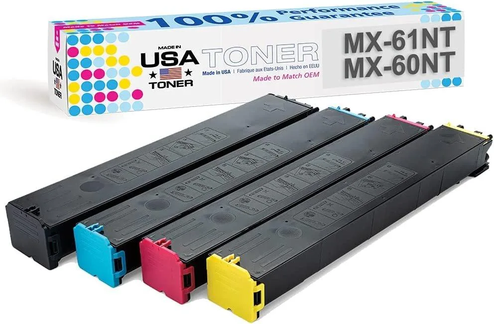 MADE IN USA TONER MADE IN USA TONER MX-61NT CMYK 4-pack toner cartridge — product photo
