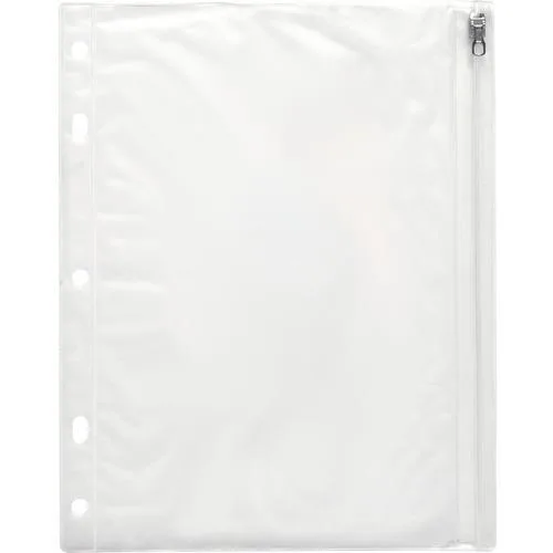 Business Source Business Source 01607BX Binder Pocket 10x8 7-Hole Clear 24/Box — product photo