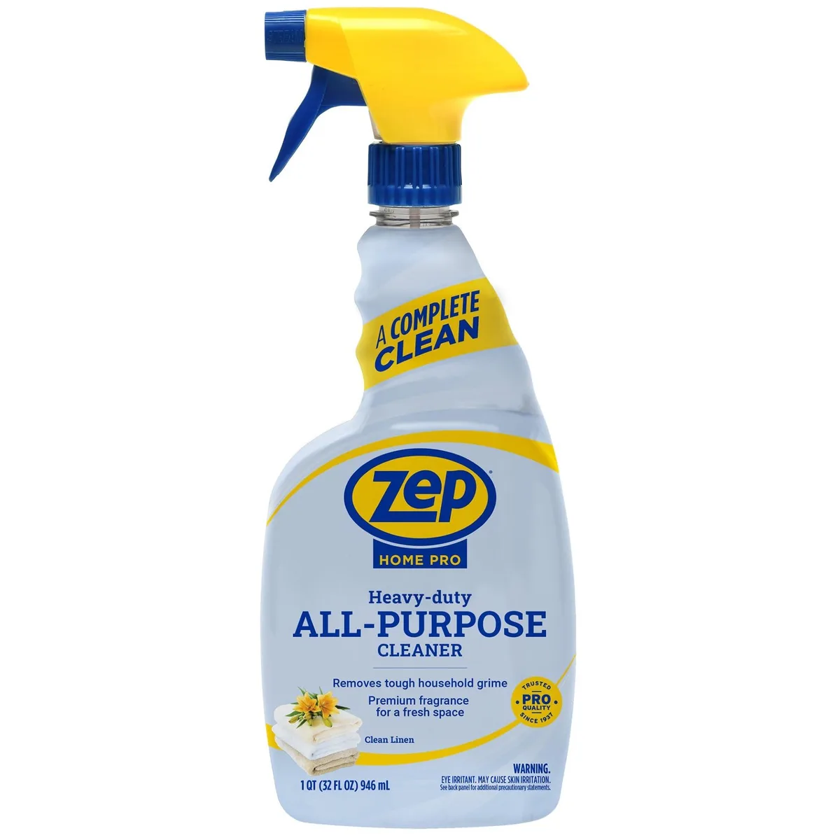 Clear spray bottle with trigger, 32 oz, R61306 label