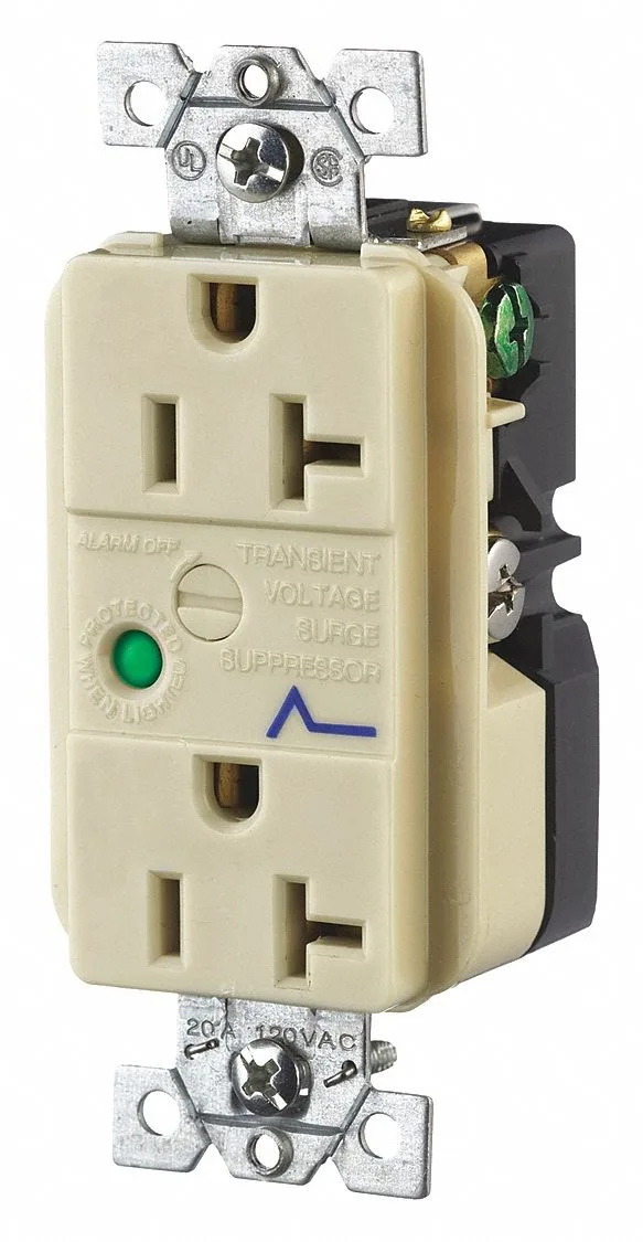 Ivory composite duplex receptacle flush mount 5-20R