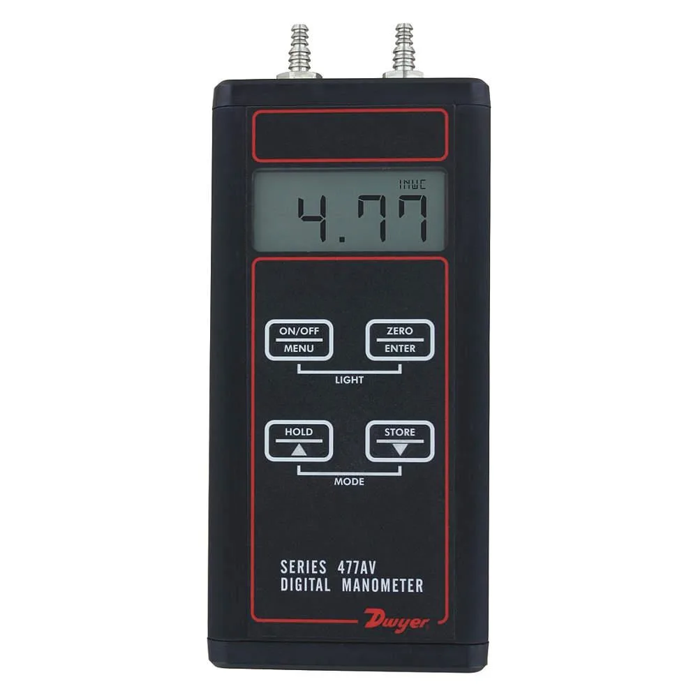 Dwyer Dwyer 477AV-2 Digital Manometer 0-40.00" w.c. Air — product photo