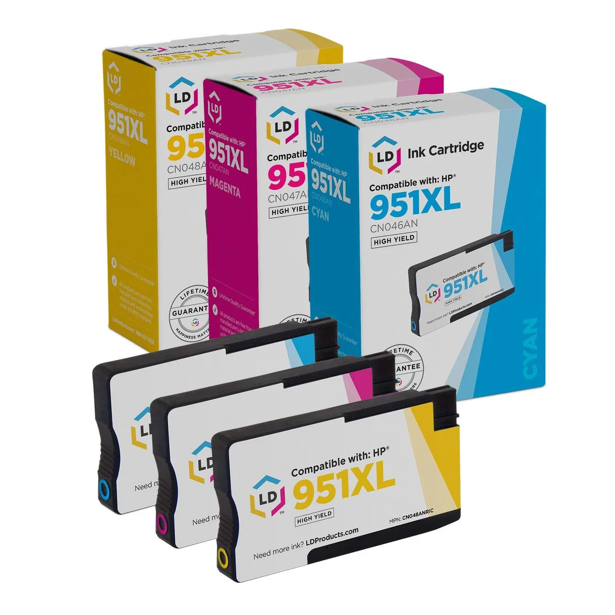 LD Products LD Products 951XL High Yield Cyan Magenta Yellow 3-Pack — product photo
