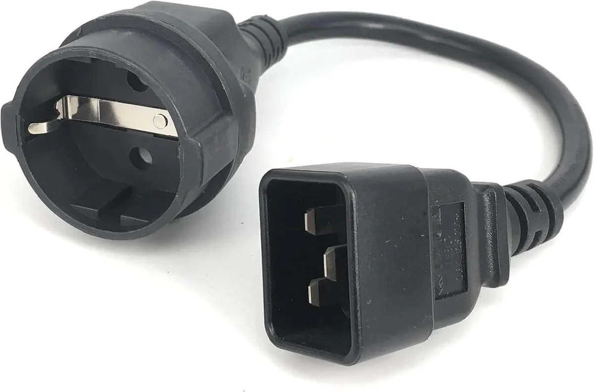 TeKit TeKit IEC C20 to Schuko Power Adapter 1ft 16A 250V — product photo