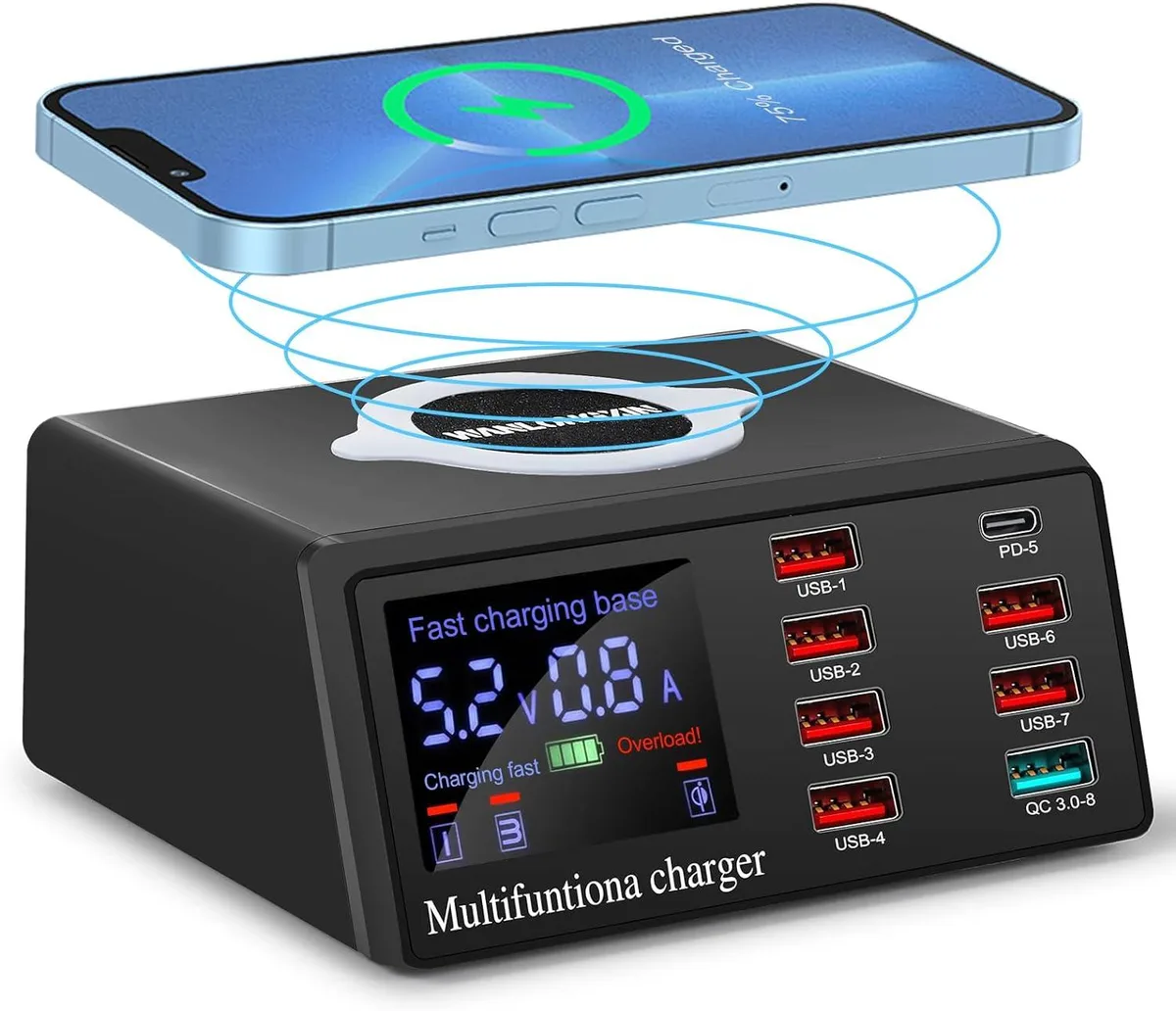 RIITOP RIITOP 100 W 8-Port USB Charging Station — product photo