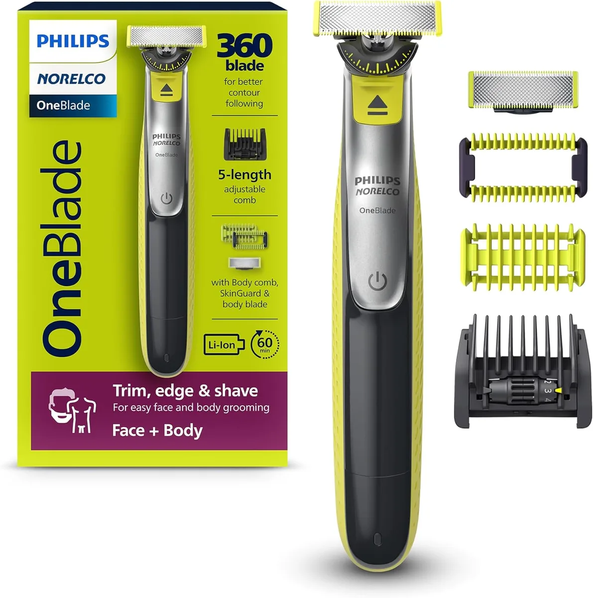 Norelco Norelco OneBlade 360 Face + Body QP2834/70 trimmers for men — product photo