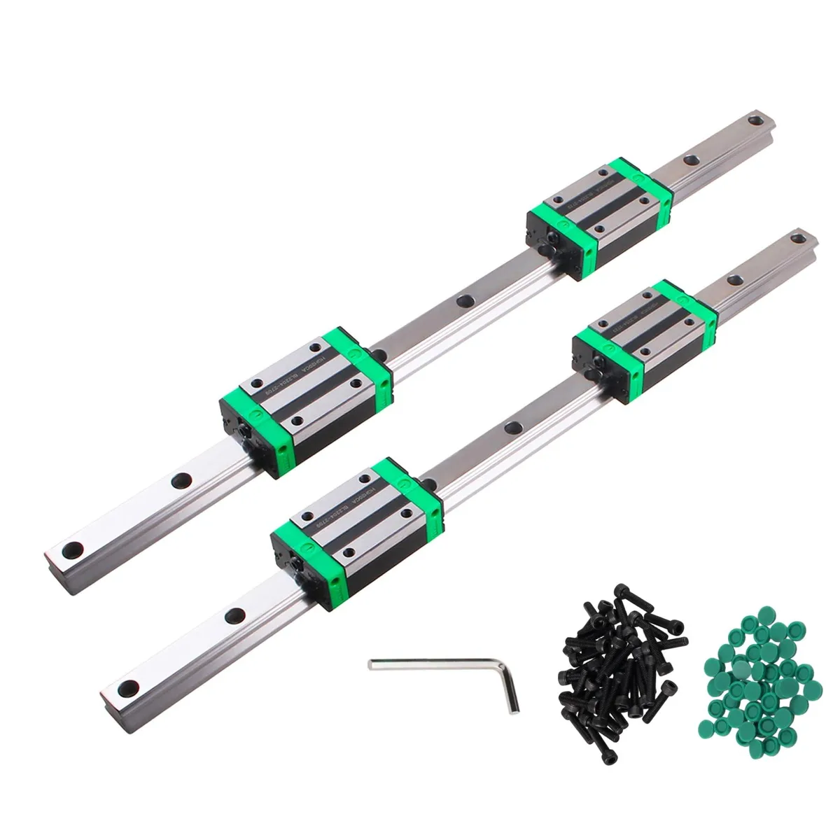ANWOKIT KN09P44R9226R5PKZEVW HGR15 Linear Rail 300mm 2pcs + HGH15CA Blocks 4pcs — product photo