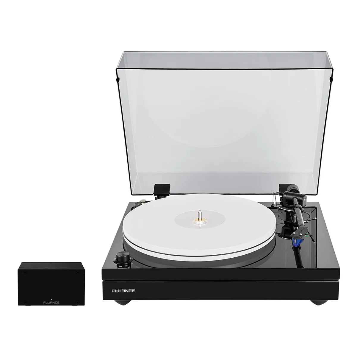 Fluance Fluance RT87 Turntable with Ortofon 2M Blue Cartridge and PA10 Phono Preamp (Piano Black) — product photo