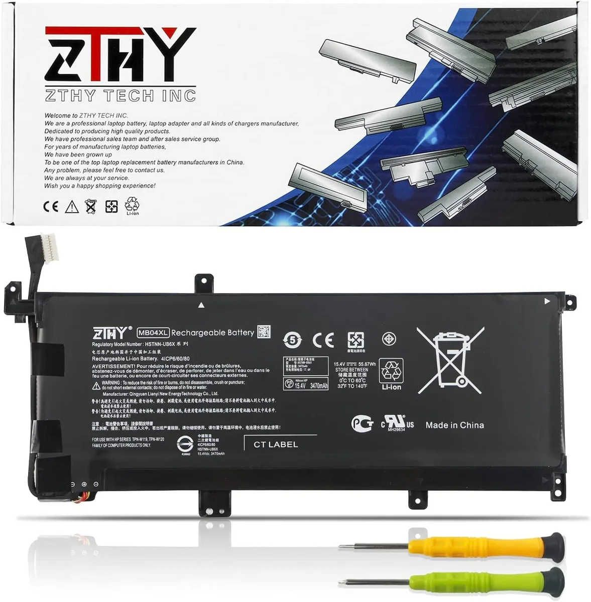 FOCUSTEC FOCUSTEC MB04XL 15.4V 55.67Wh 4-Cell laptop battery — product photo