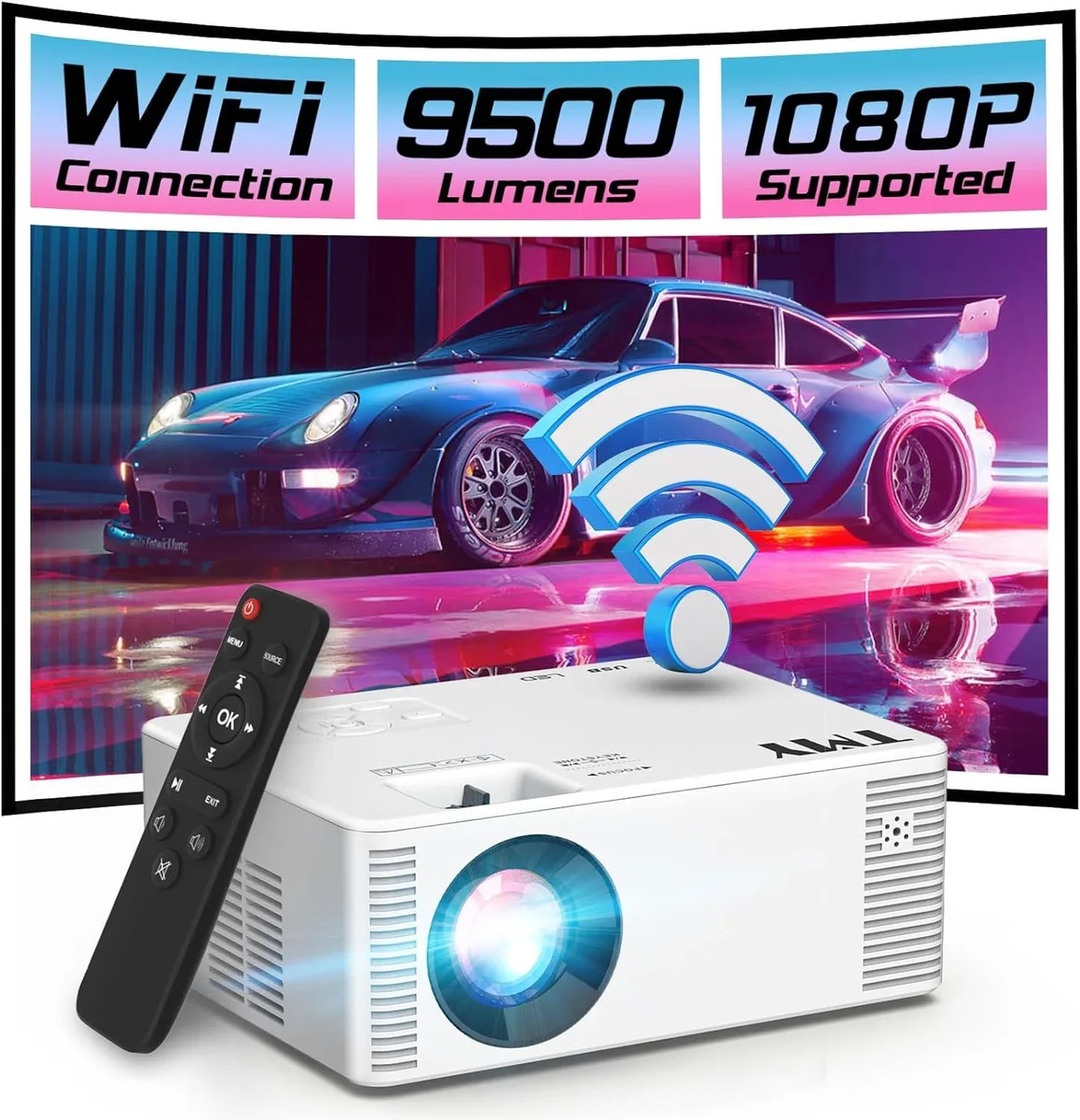 fanic fanic V28 1080P 9500 Lumen LCD projector accessory — product photo