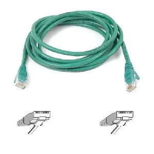 Belkin Belkin A3L791-02-GRN network ethernet cable 2 ft CAT5e green — product photo