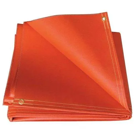 Hi Temp Hi Temp O51-5X5-20-B Welding Curtain, Silicone Coated Fiberglass, 5 ft W, 5 ft H, Orange, 20 oz, FM Approved — product photo