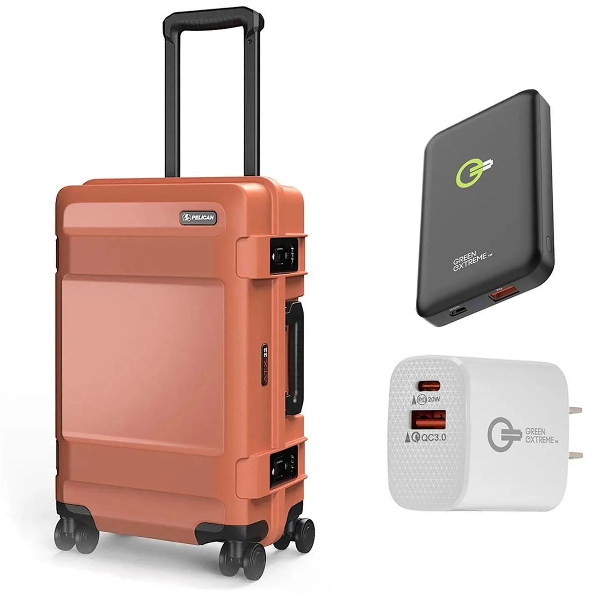Pelican Products, Inc. Pelican ATX 22 inch Wheeled Carry-On Hard Case Iron Clay Power Bank — product photo
