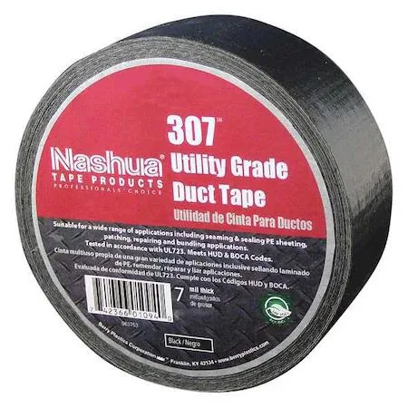 NASHUA NASHUA 307 60 yd Black Duct Tape 2.8"W 7 mil — product photo
