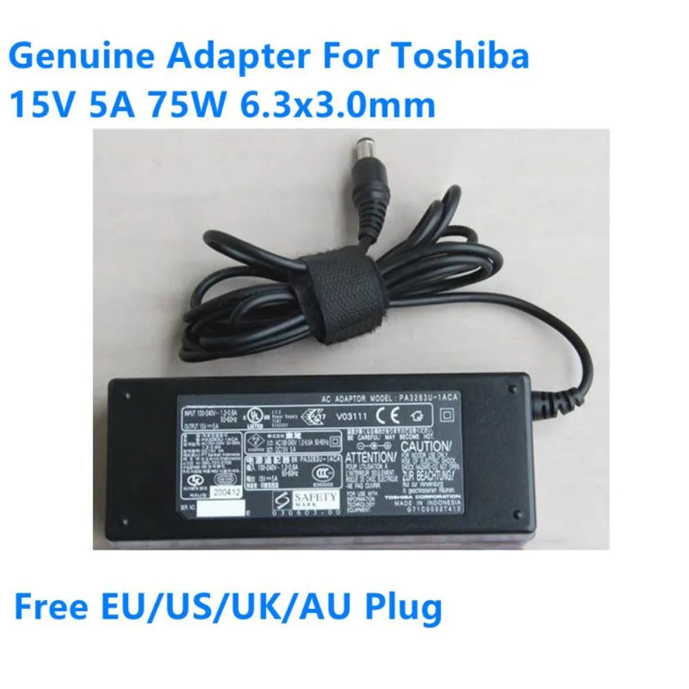 Graviton Graviton PA3283U-1ACA 15V 5A 75W 6.3x3.0mm AC Adapter — product photo