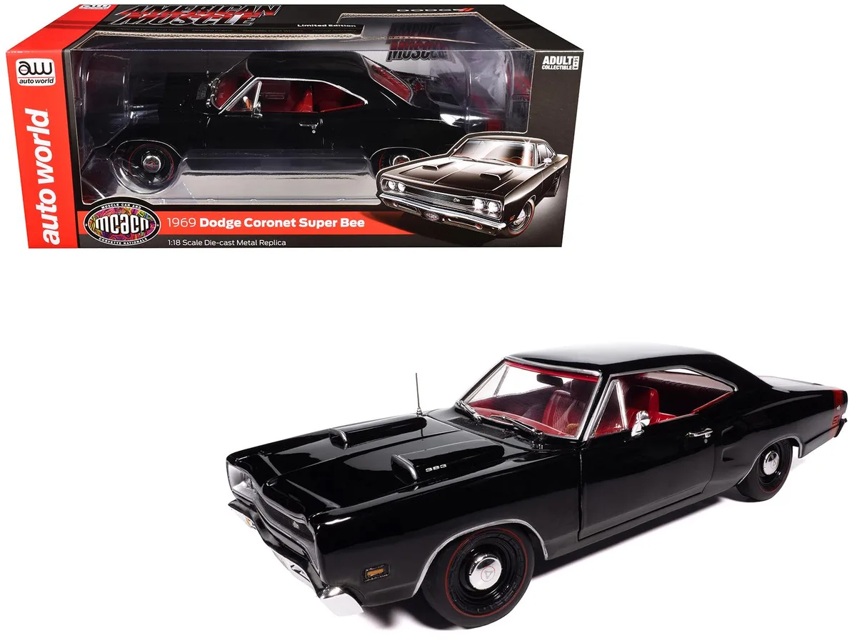 auto world Auto World AMM1347 1969 Dodge Coronet Super Bee 1/18 Diecast Hobby Collectible — product photo