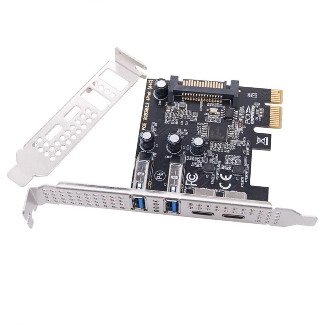 Vszerda Vszerda UC-087-4P 4-port PCIe x1 to 2 USB 3.0 and 2 USB-C expansion card — product photo