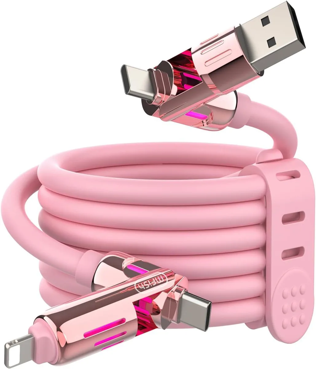 Miimall Miimall 240W 4-in-1 Charging Cable 6.6FT Pink — product photo