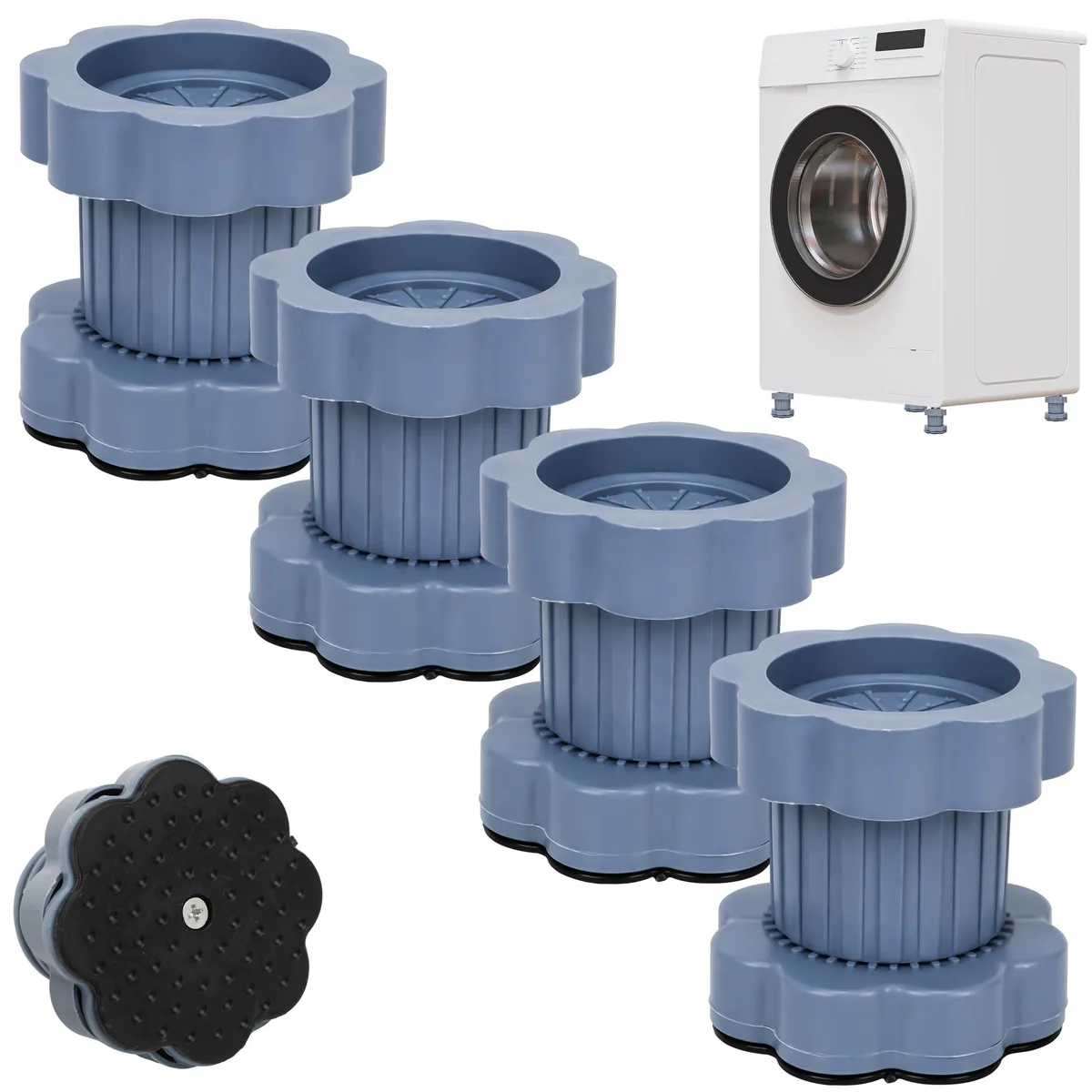  4 Pack Anti Vibration Pads Blue 811cm 60kg 1.85in — product photo