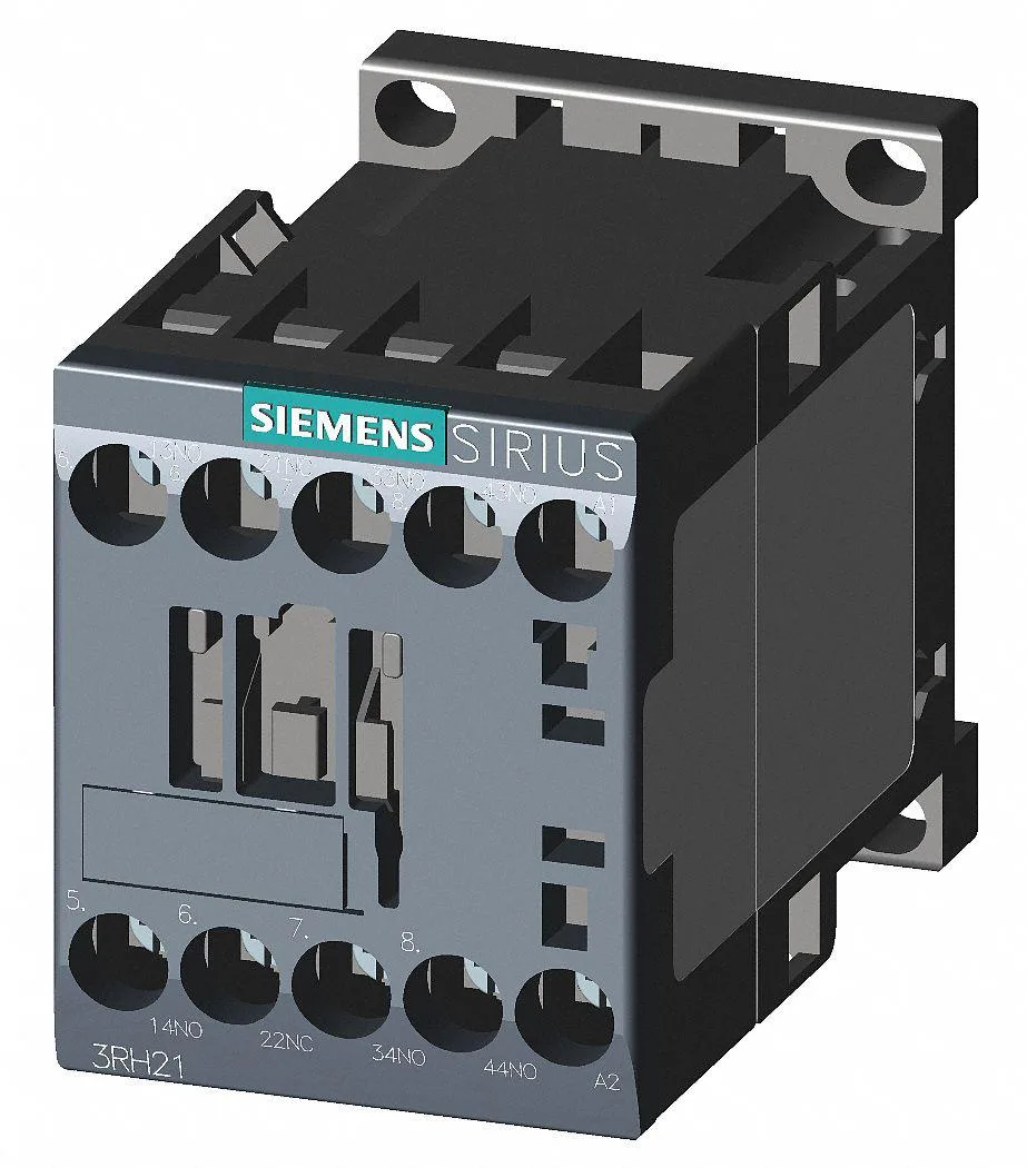 Siemens 3RH21311BB40 control relay, grey plastic DIN-rail housing, screw terminals