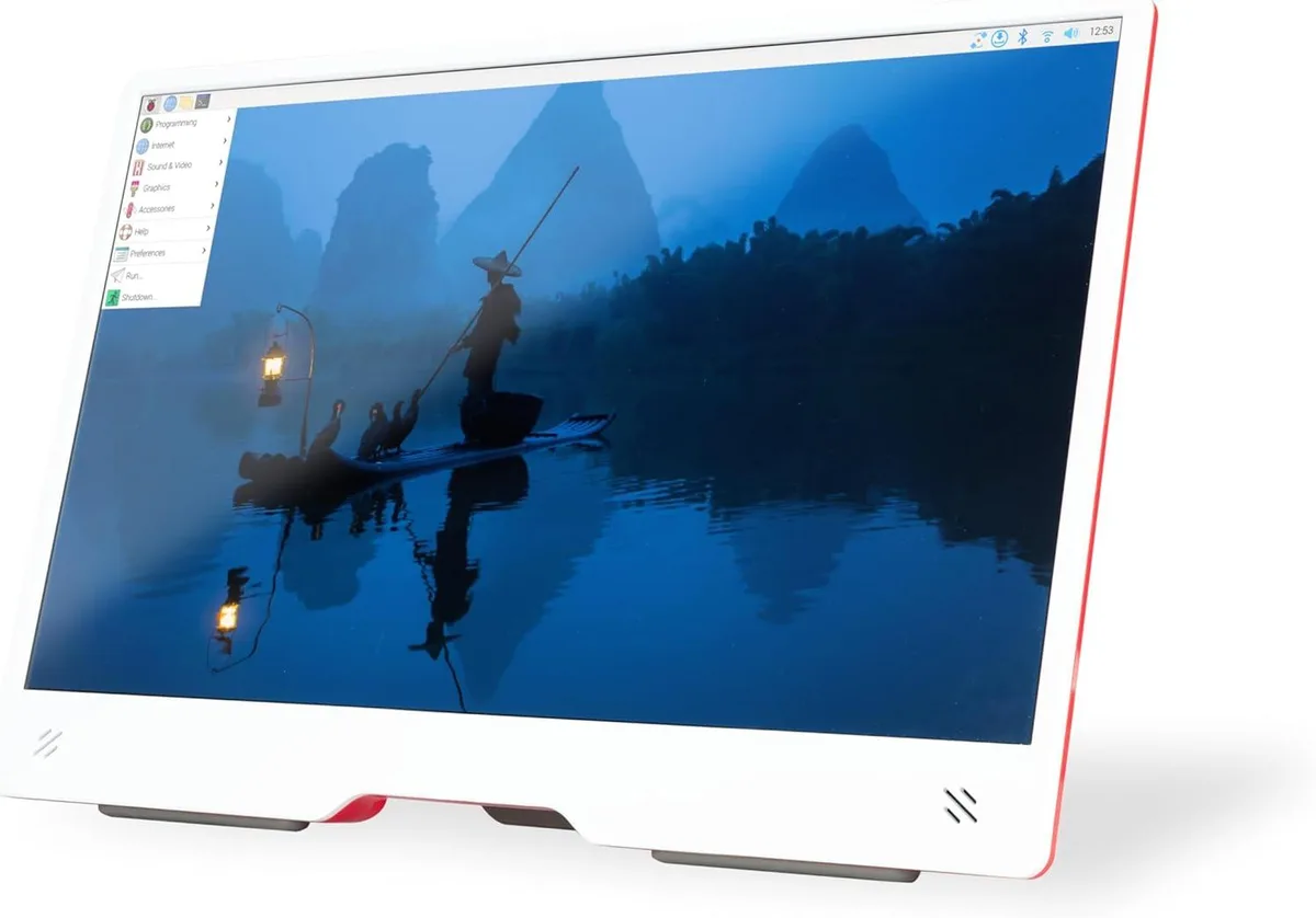 Raspberry Pi Raspberry Pi 15.6 inch Full HD 1080p Monitor SC0940 Red White — product photo
