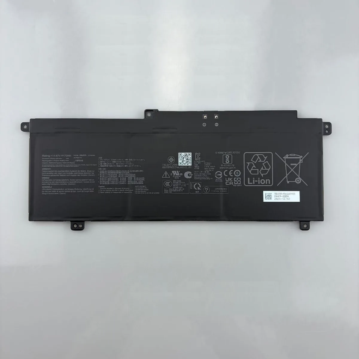 Beisite Beisite C31N2404 70Wh laptop battery for ASUS ZenBook A14 Air UX3407QA — product photo
