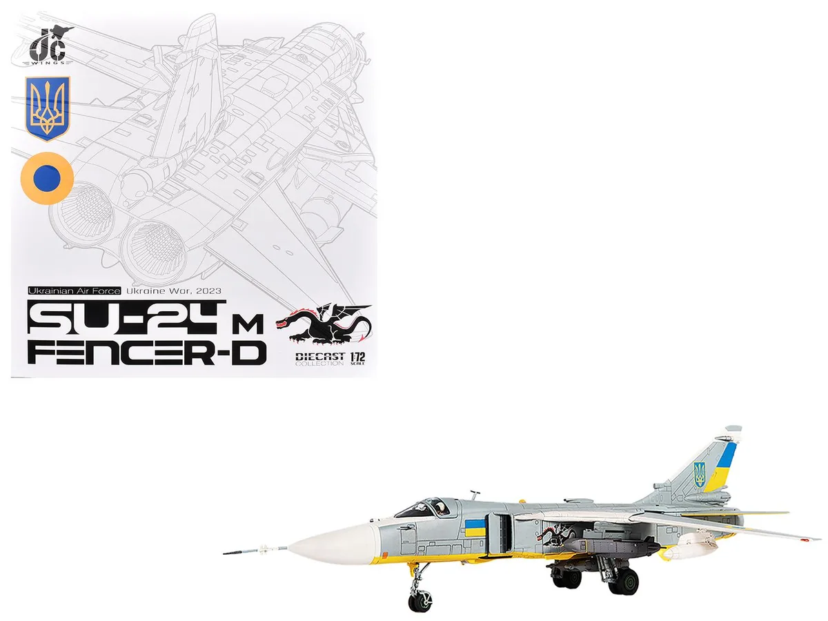 JC Wings JC Wings Sukhoi Su-24M Fencer-D "Ukraine War" 2023 Ukrainian Air Force 1/72 Diecast — product photo