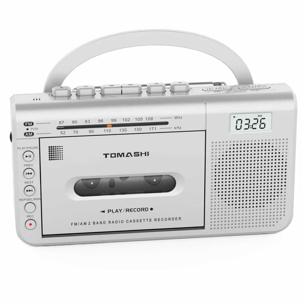  Portable Cassette Player 6504 AM/FM Radio 3.5mm Jack Built-in Mic — product photo