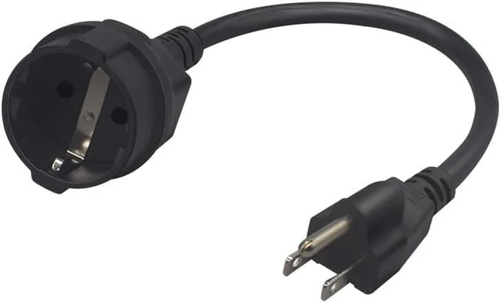 TeKit TeKit 5-15P to Schuko adapter 16AWG 1ft 15A 250V — product photo
