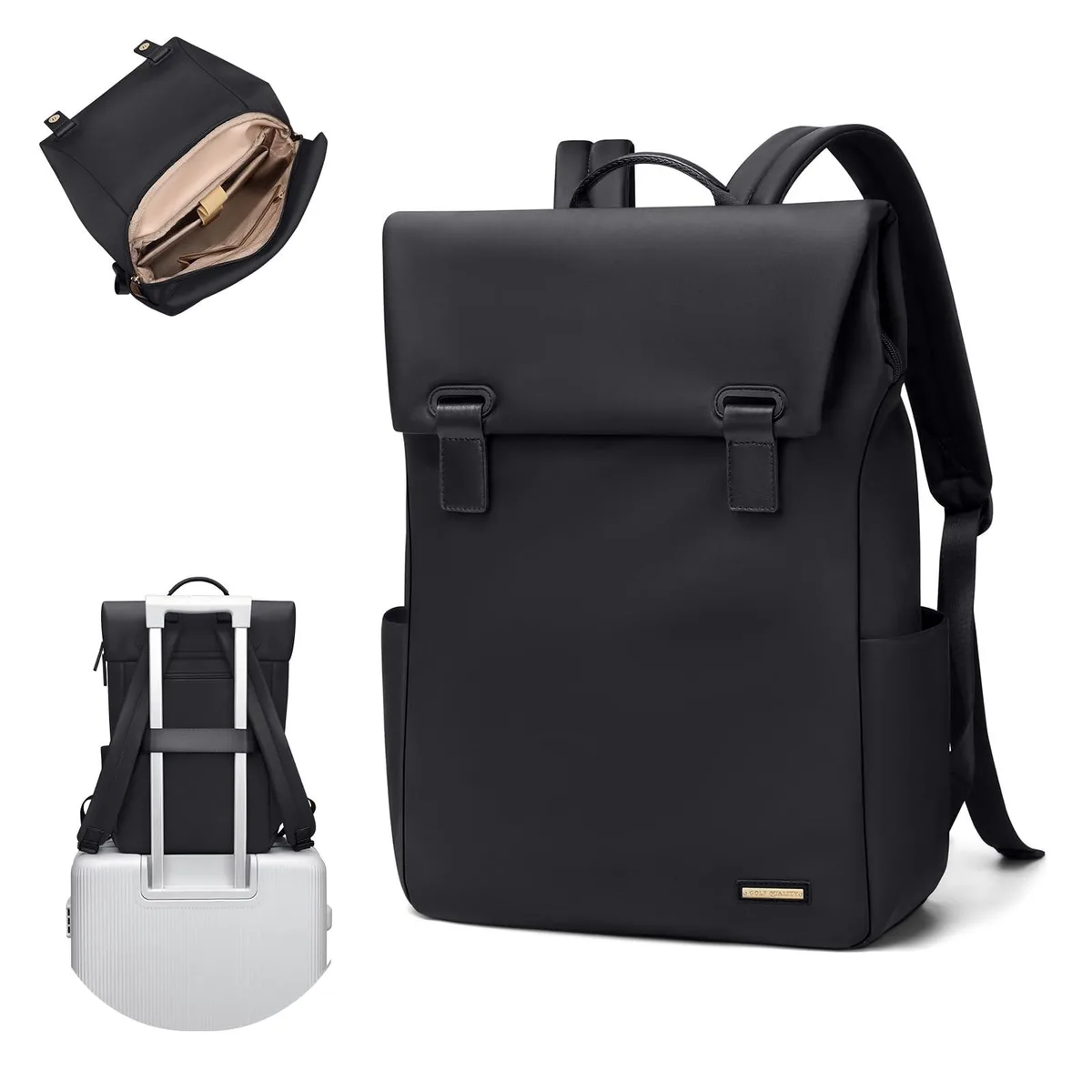 Batianda Batianda 2 in 1 Accessories Laptop Backpack 14in Black — product photo