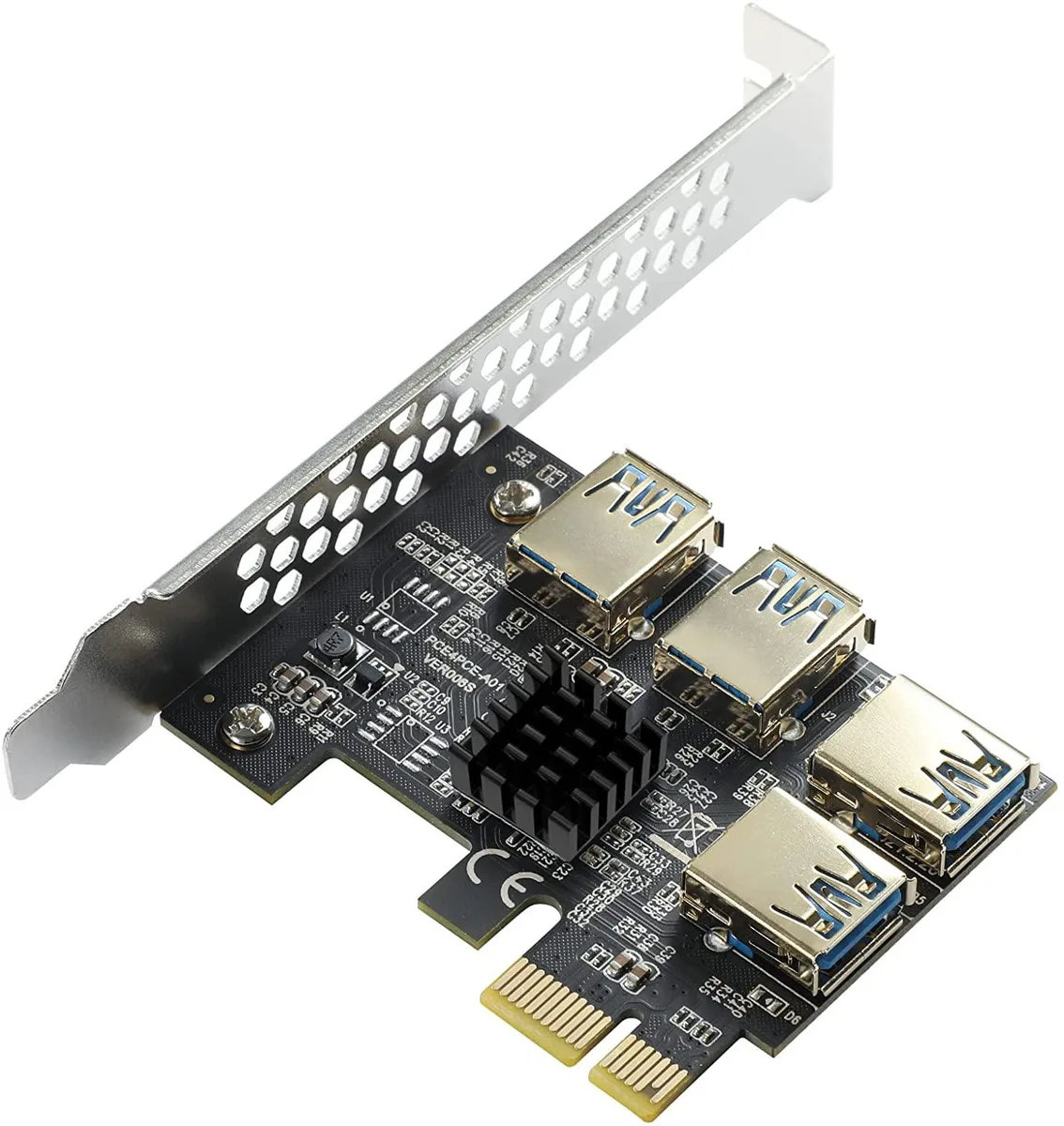 myVolts myVolts PCI-E 1 to 4 USB 3.0 Adapter Card 120 x 55 x 75 mm — product photo