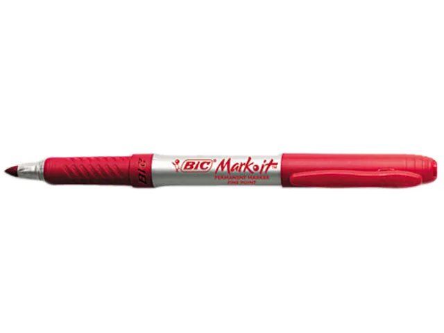 BIC BIC GPM11-RD Mark-It Permanent Marker Fine Point Red Dozen — foto do produto