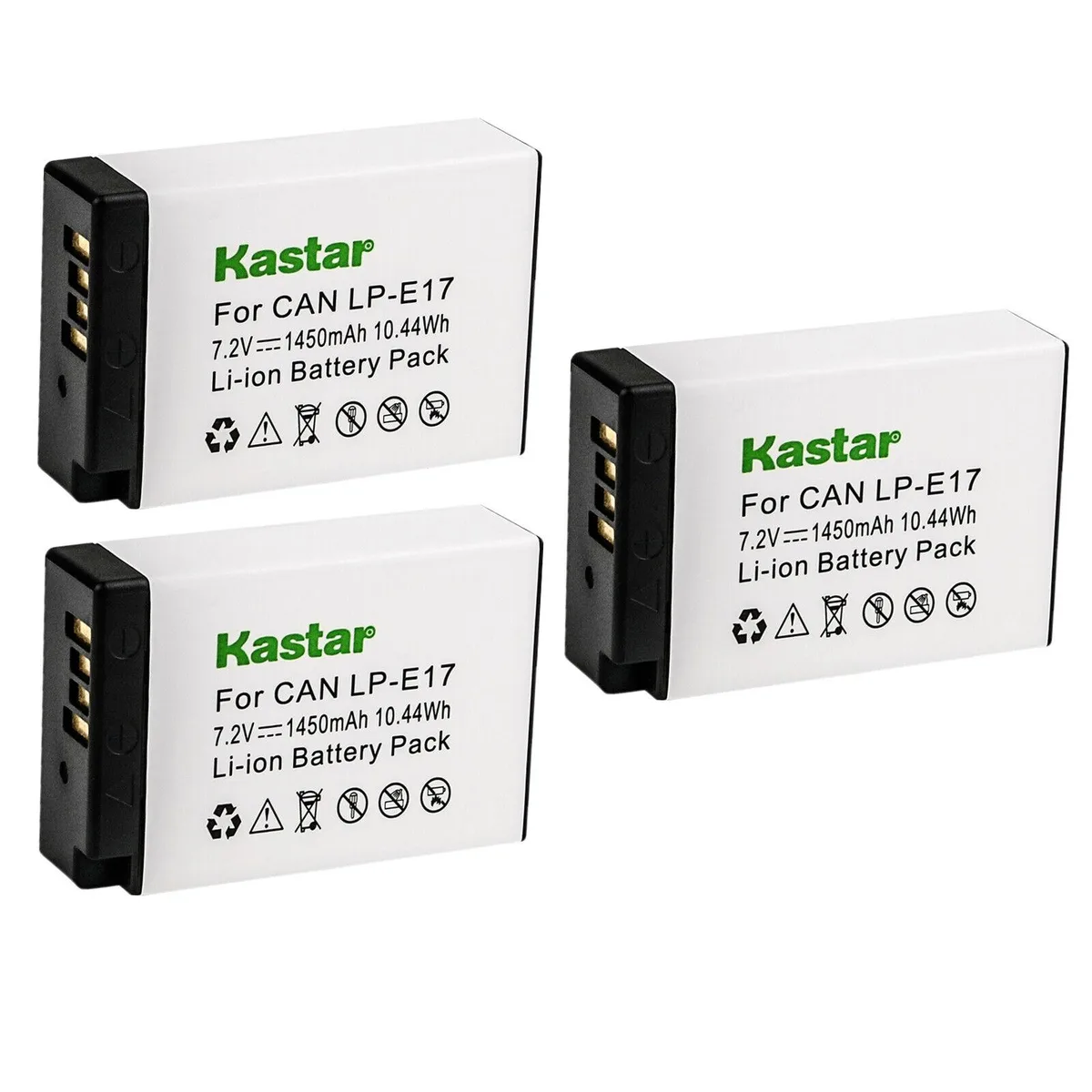 Kastar Kastar LP-E17H 3-Pack Li-Ion Battery 7.4V 1450mAh — product photo